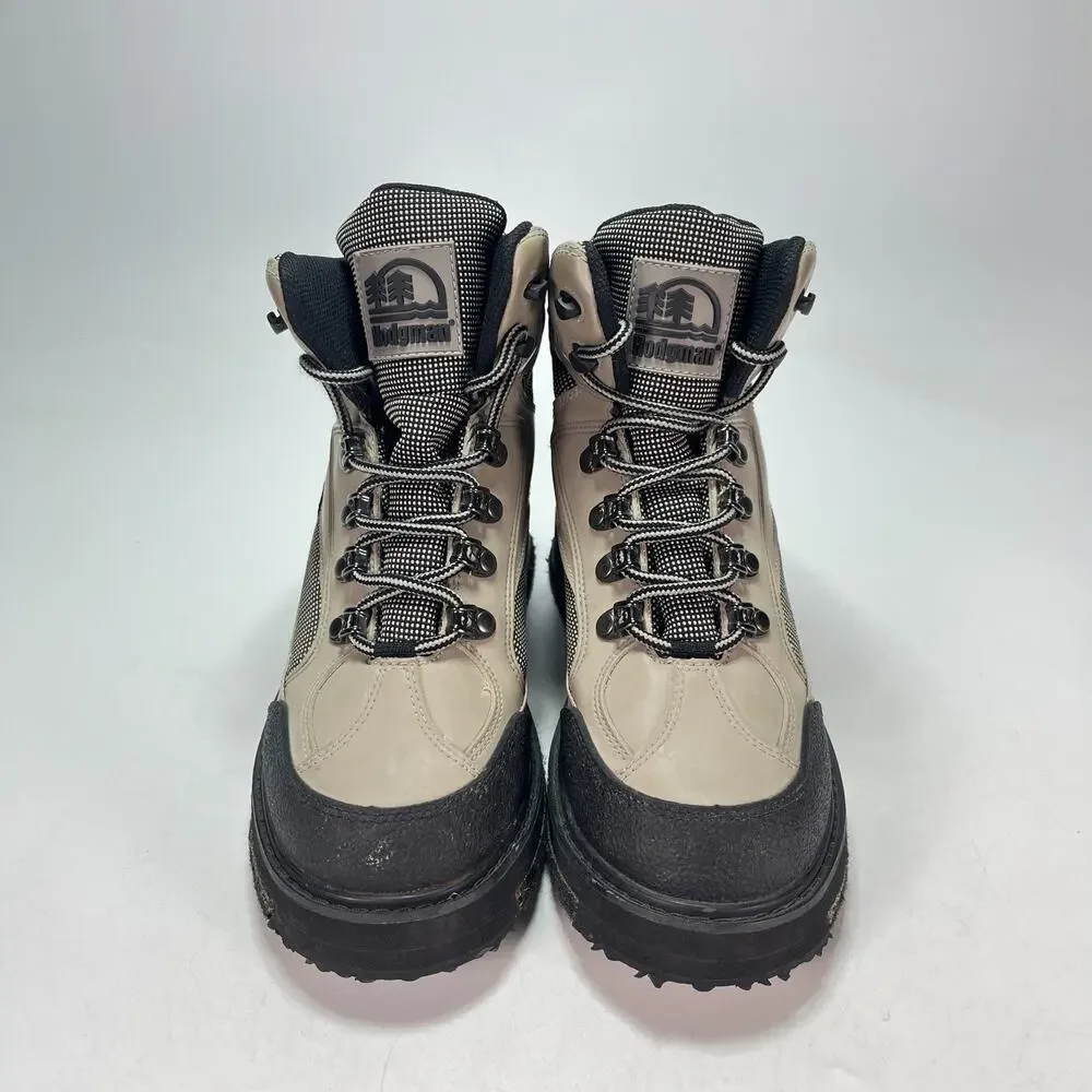 Hodgman H5 H-Lock Dark Grey Tan Outdoor Wading Fly Fishing Boots Men's Size 7